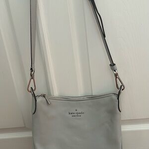 kate spade light gray pebble leather crossbody bag